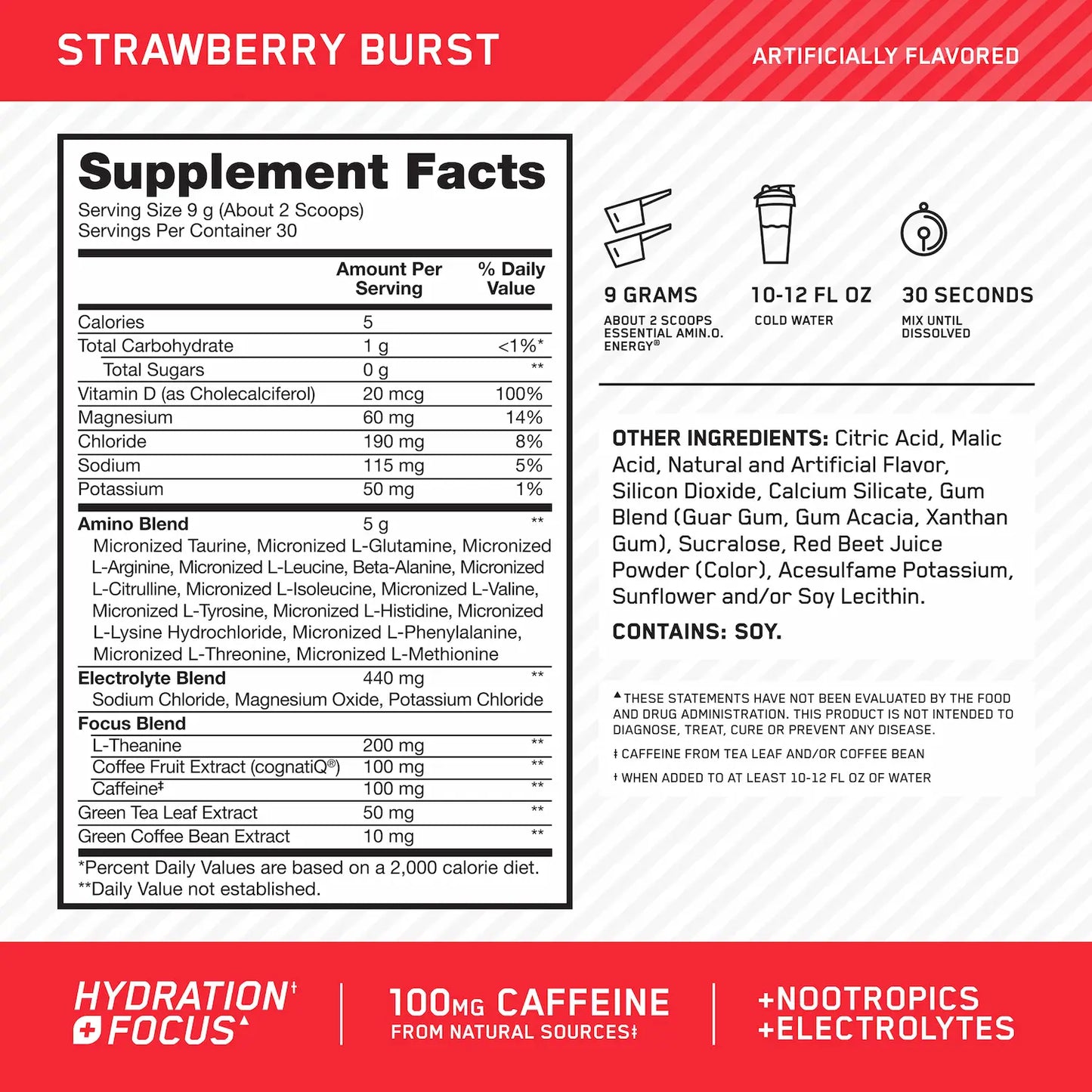 Amino Energy Hydration Optimum Nutrition