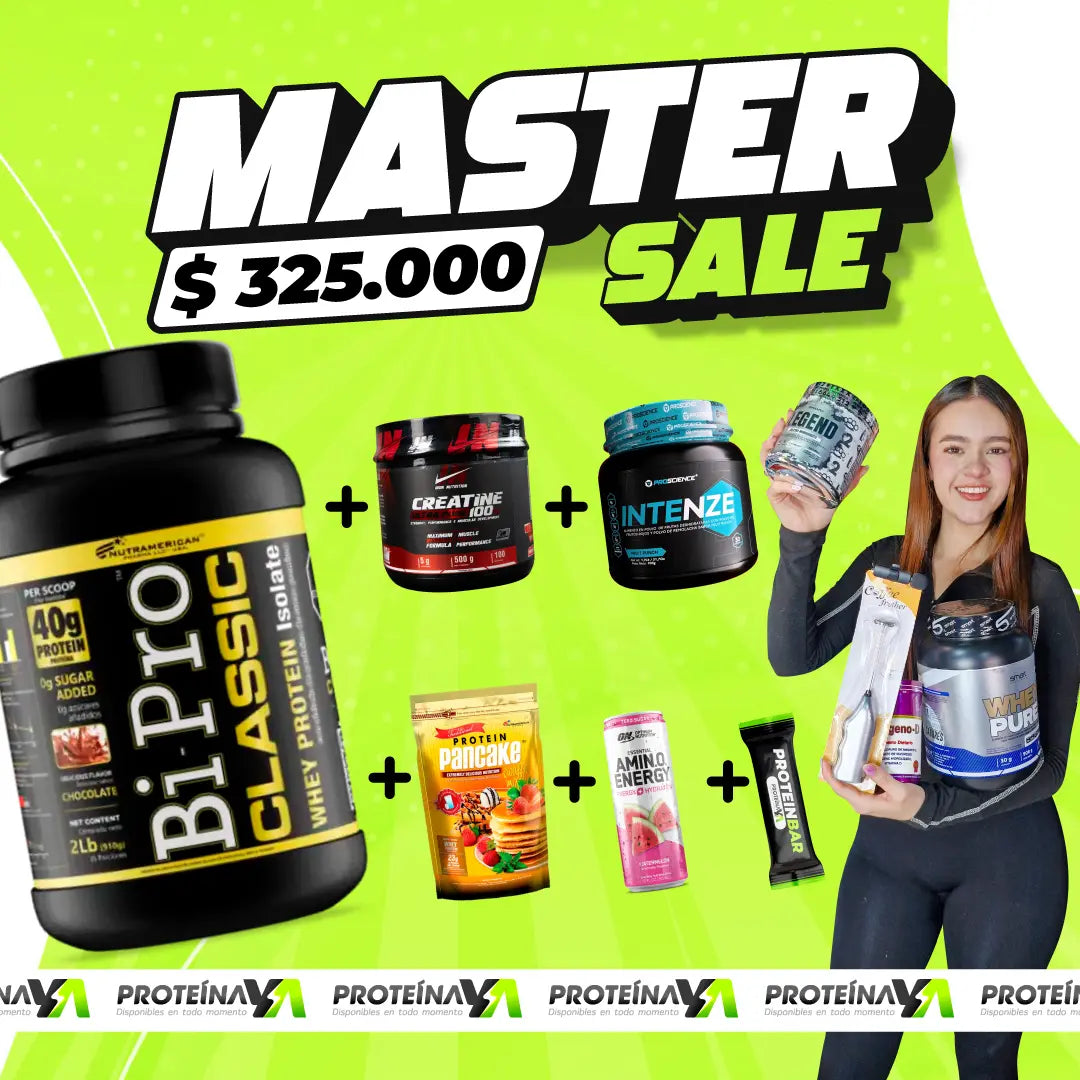 Bipro 2 lb + Creatine Iron 500 gr + Protein Pancake + Intenze 30 serv + Obsequios