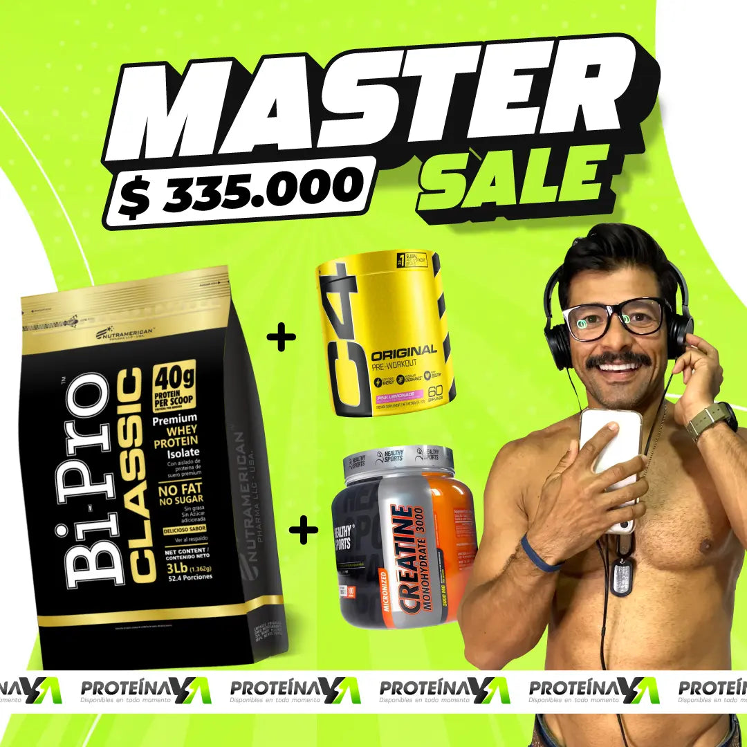 Bipro Classic 3 lb + C4 Original 60 serv + Creatine Healthy 300 gr