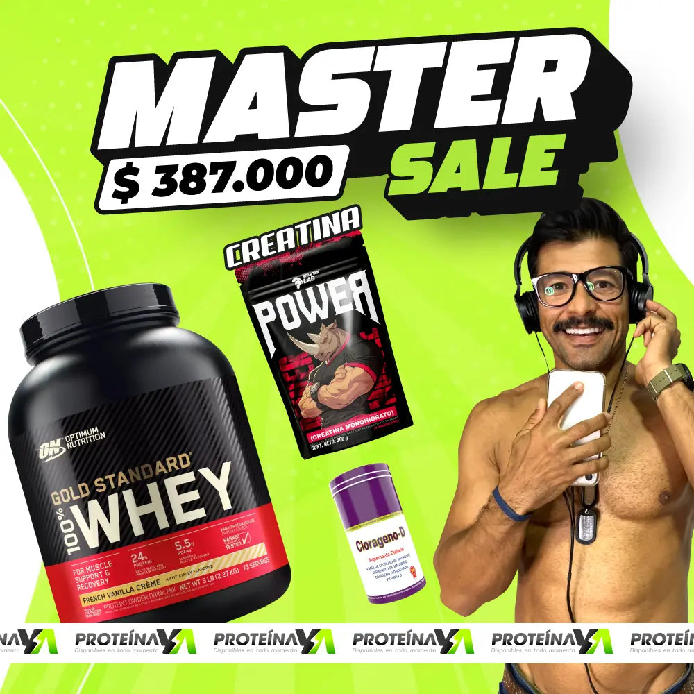 Gold Standard 5 LB + Creatina Power de 300 g + Clorágeno-D