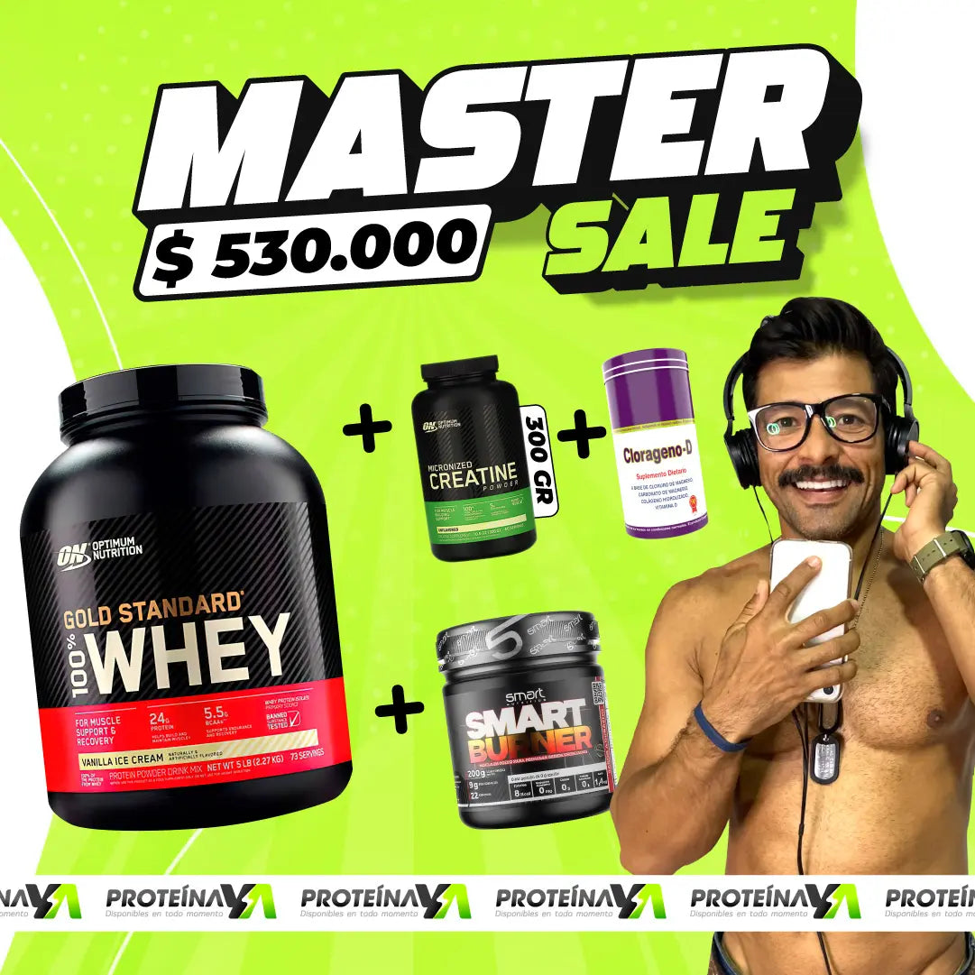 Gold Standard 5 lb + Creatine ON 60 Serv + Clorágeno-D 90 caps + Smart Burner 200 gr