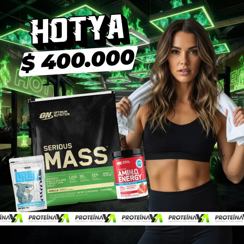 Serious Mass 12 LB + Amino Energy Hydration 30 Serv + Creatina Vexus 150 g