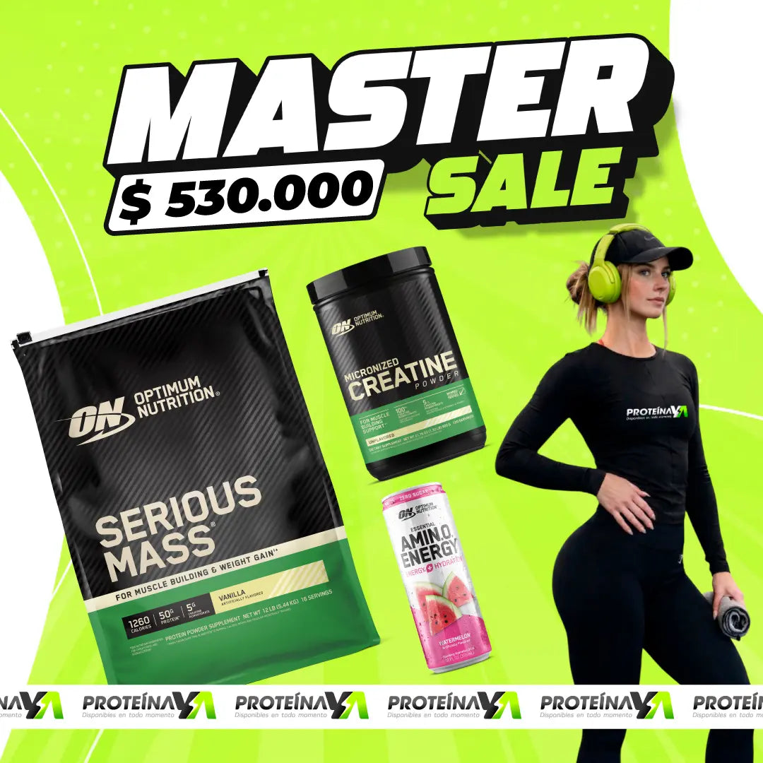 Serious Mass 12 LB + Creatine ON 120 Serv + Obsequios