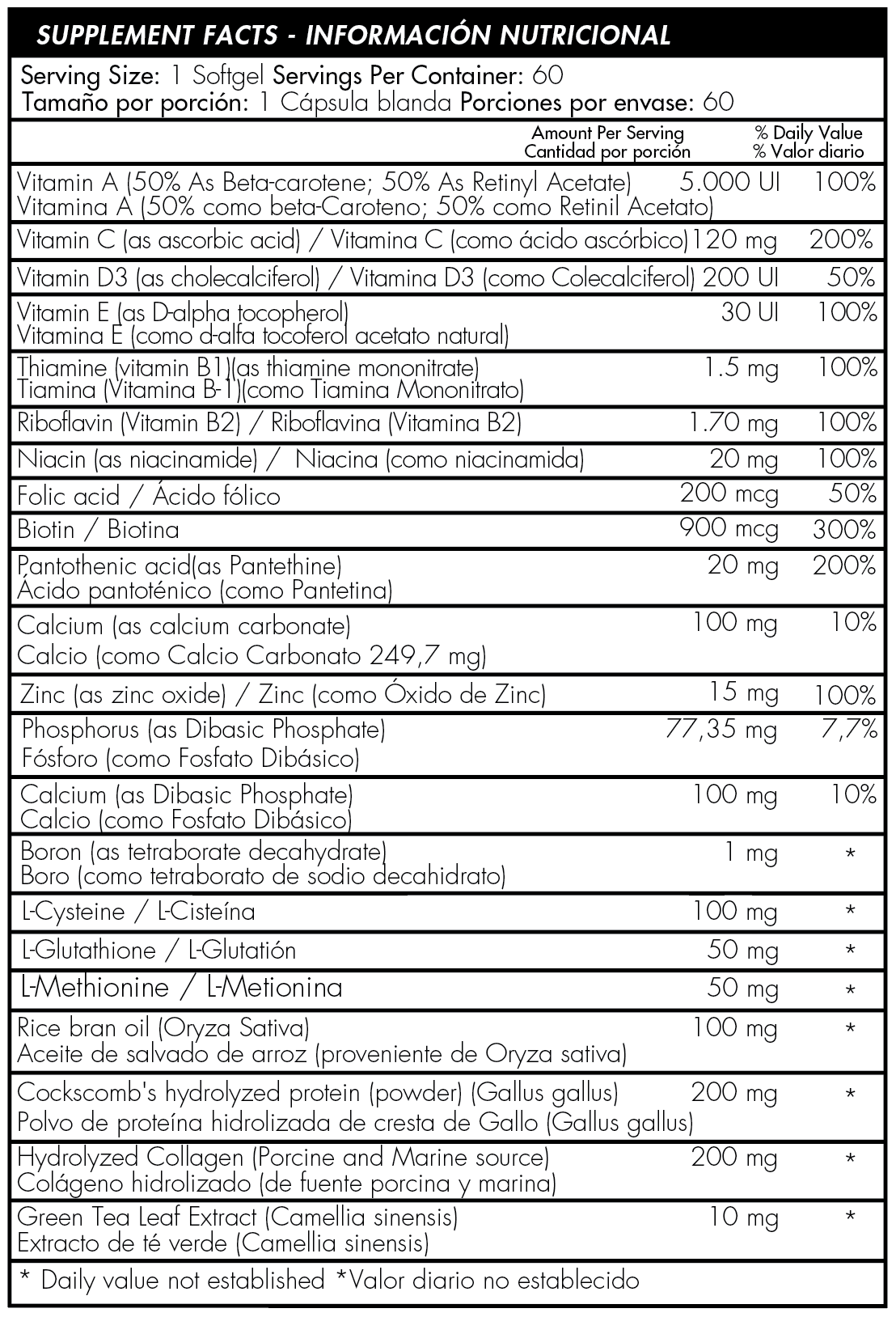 Collagen & Biotin Complex Healthy America - Proteína YA