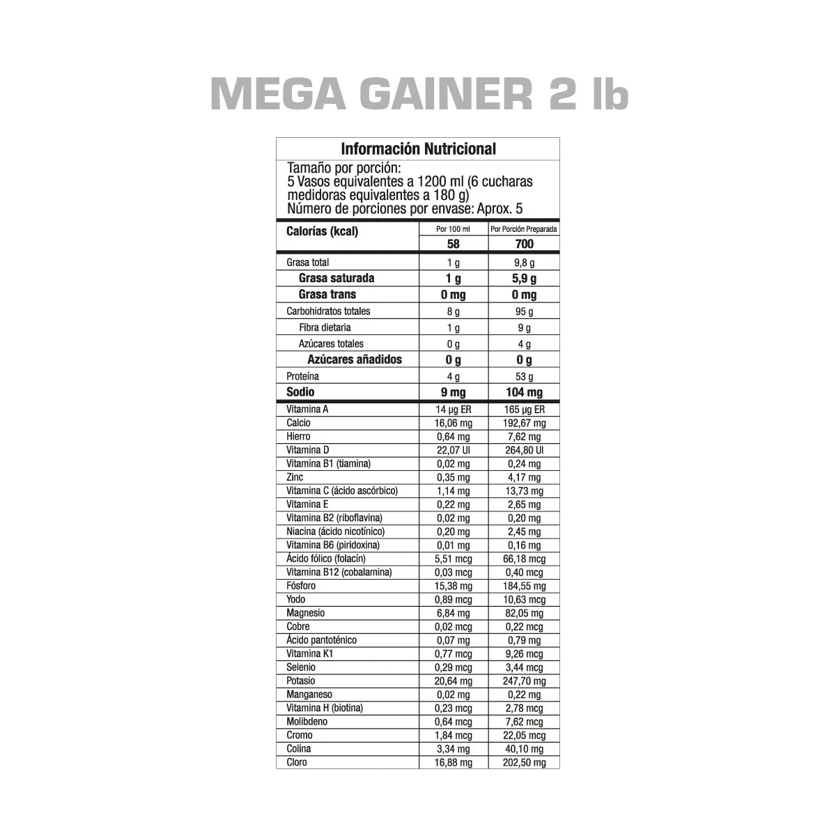 Mega Gainer GMN - Proteína YA