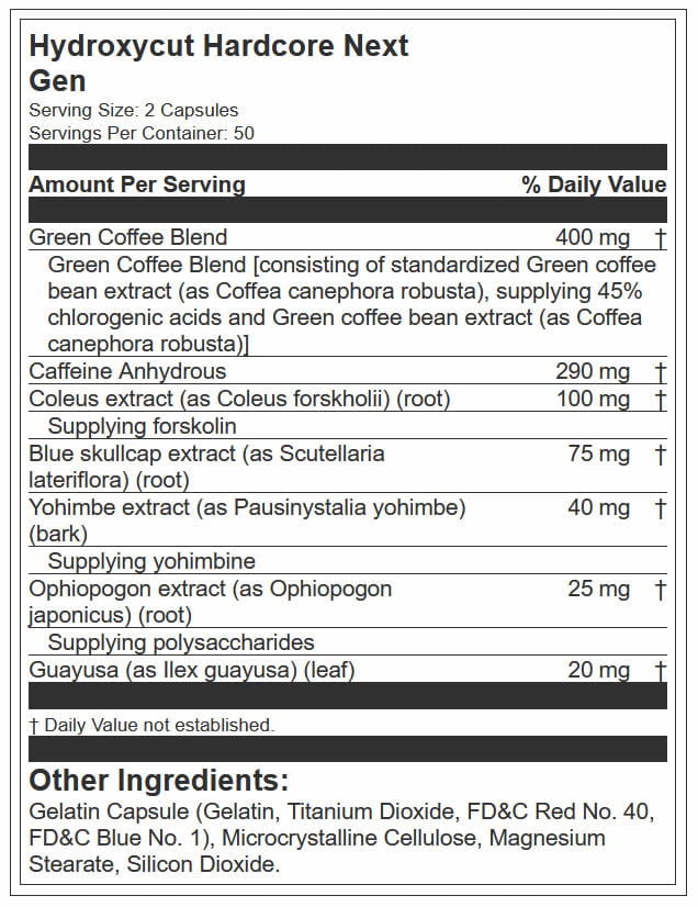 Hydroxycut Hardcore Next Gen Muscletech - Proteína YA