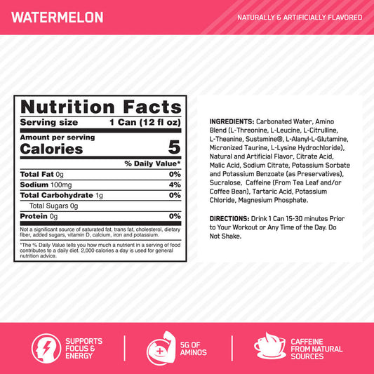 Amino Energy + Electrolytes Sparkling Optimum Nutrition - Proteína YA