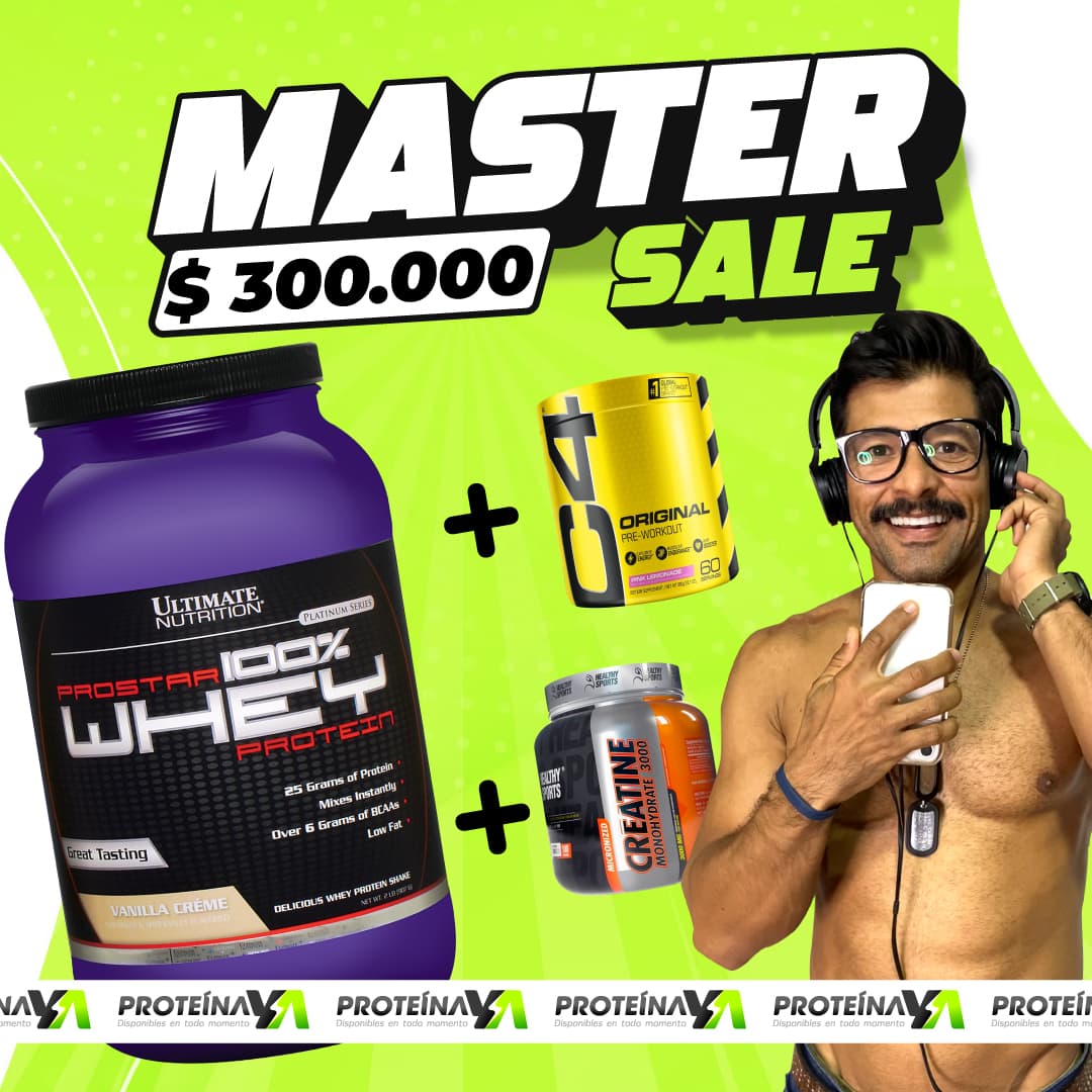 Prostar 2 lb + C4 Original 60 serv + Creatine Healthy 300 gr