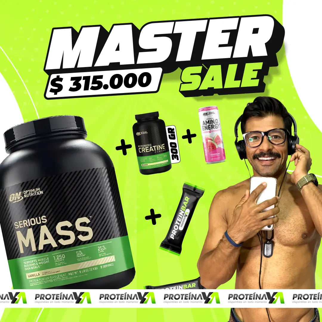 Serious Mass 6 lb + Creatine ON 60 Serv + Obsequios