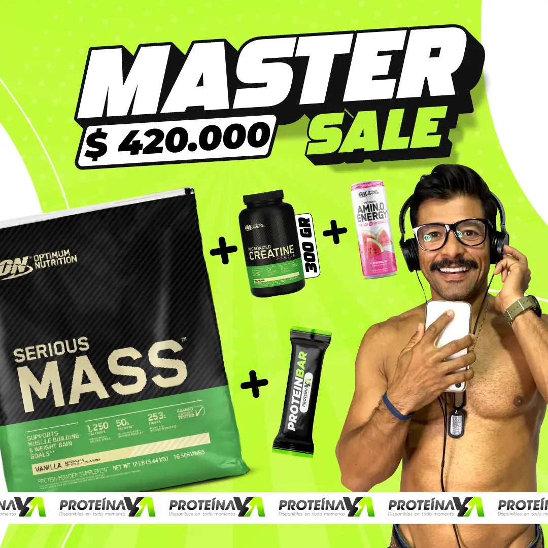 Serious Mass 12 lb + Creatine ON 60 Serv + Obsequios