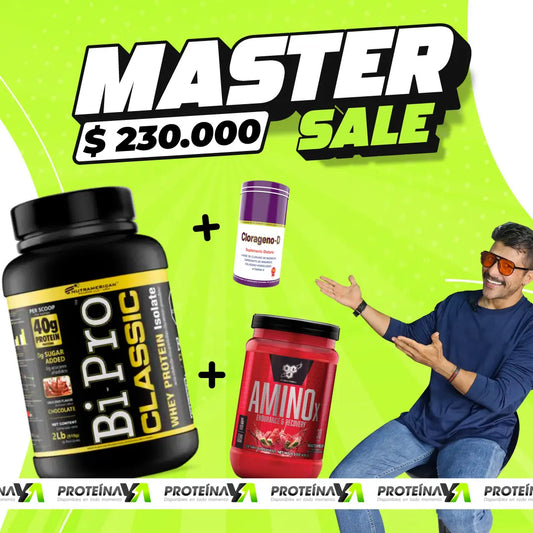 Bipro 2 lb + Clorágeno + Amino X 30 serv