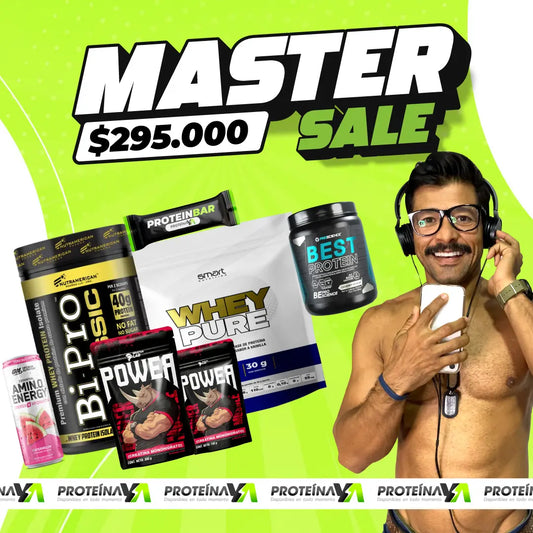 Bipro 1 lb + Best Protein 1 lb + Whey Pure 1 lb + Creatina Power 500 y 150 g + Obsequios