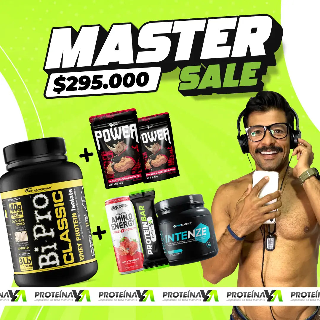 Bipro 2 lb + Creatina Power 500 y 150 g + Intenze 30 serv + Obsequios