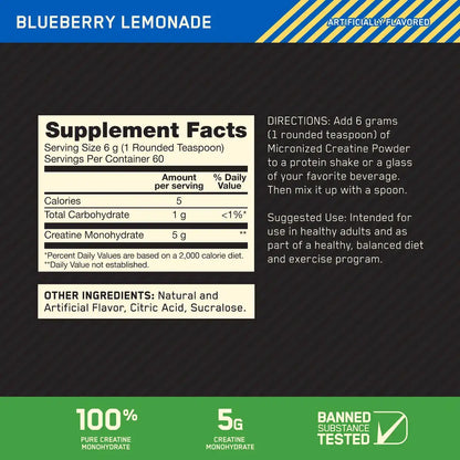Creatine Powder Micronized Optimum Nutrition