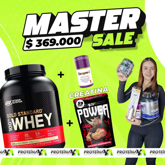 Gold Standard 5 LB + Creatina Power de 300 g + Clorágeno-D