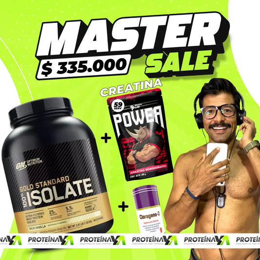 Gold Standard Isolate 3 LB + Creatine Power 300 g + Clorágeno-D