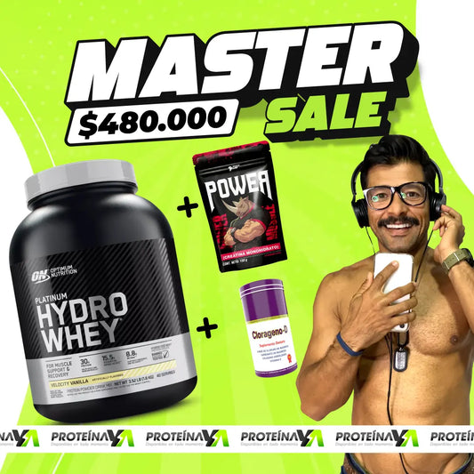 Hydrowhey 40 serv + Creatina Power 300 g + Clorágeno-D + Obsequio