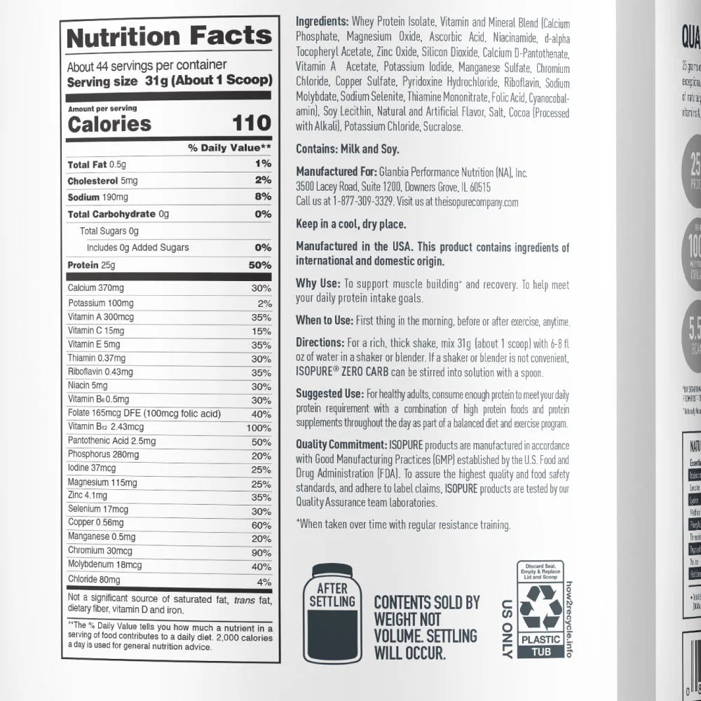 Isopure Zero - Low Carb Isopure Company