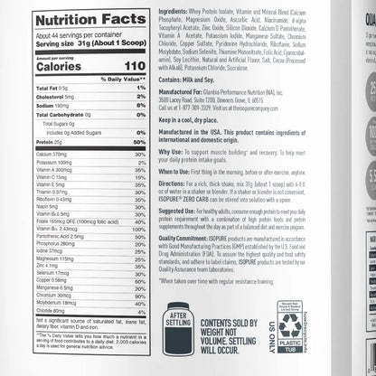 Isopure Zero - Low Carb Isopure Company
