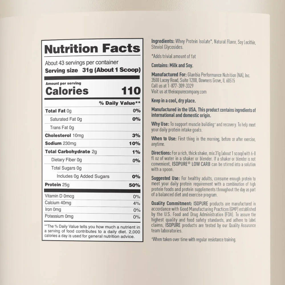 Isopure Zero - Low Carb Isopure Company