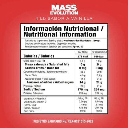 Mass Evolution Smart Nutrition