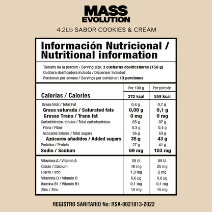 Mass Evolution Smart Nutrition