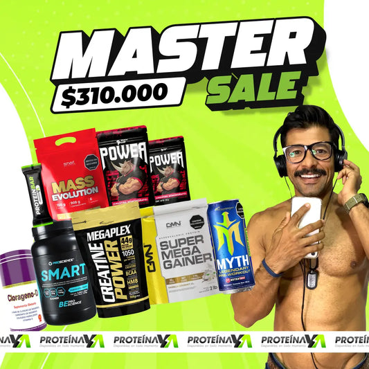 Megaplex 2 lb + Smart 3 lb + Evolution 2 lb + Super Mega Gainer 2 lb + Creatina Power 500 y 150 g + Obsequios