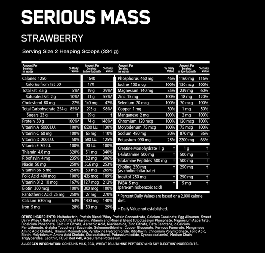 Serious Mass Optimum Nutrition - Proteína YA