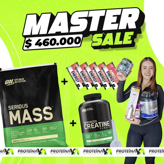 Serious Mass 12 LB + Creatine ON 120 Serv + Obsequios