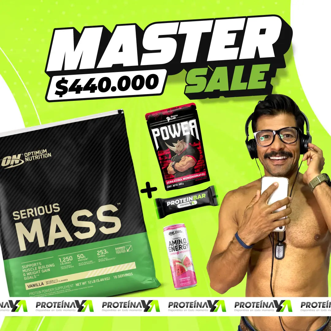 Serious Mass 12 lb + Creatina Power 500 g + Obsequios