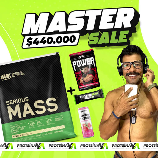 Serious Mass 12 lb + Creatina Power 500 g + Obsequios
