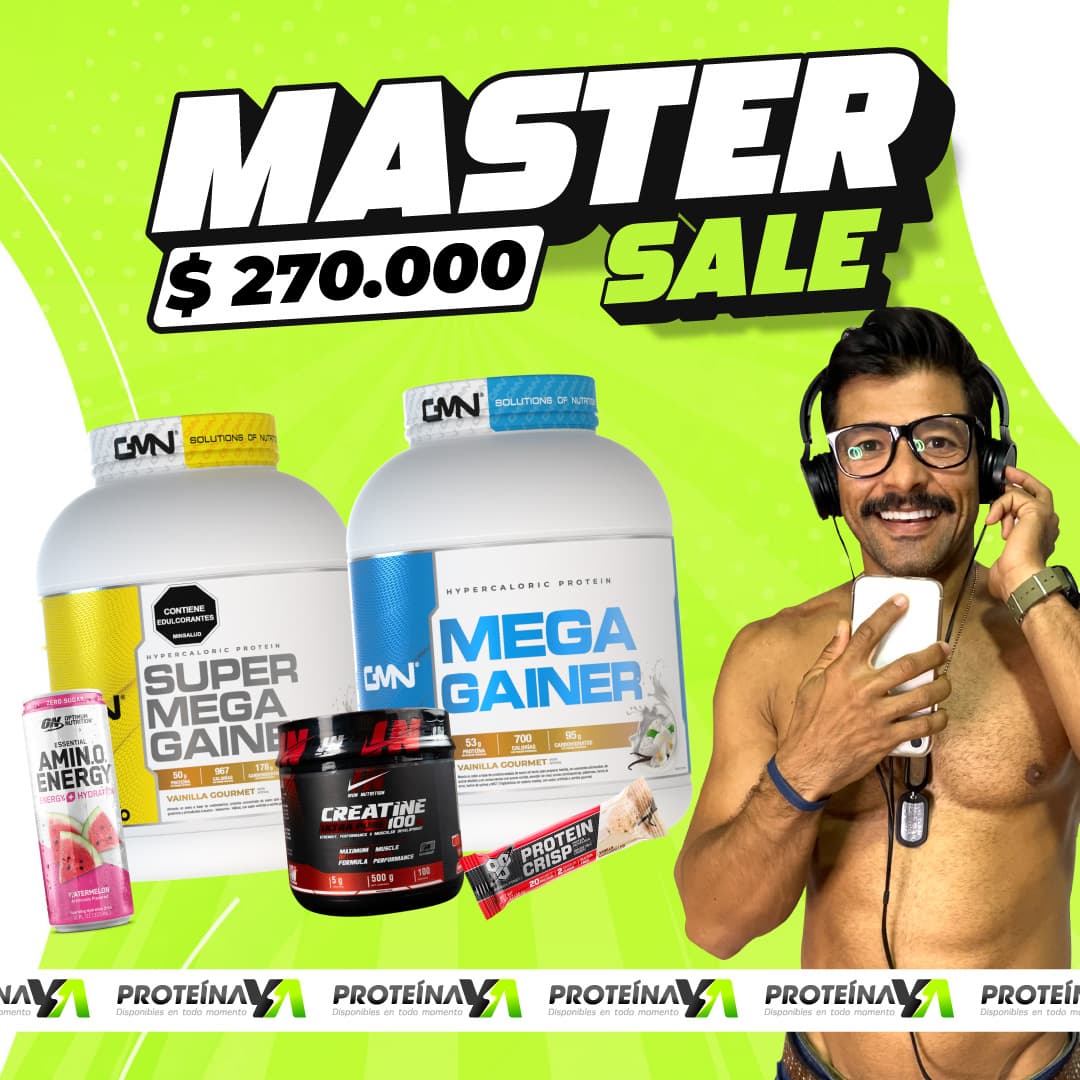 Super Mega Gainer 5 lb + Mega Gainer 5 lb + Creatine Iron 500 gr + Obsequios