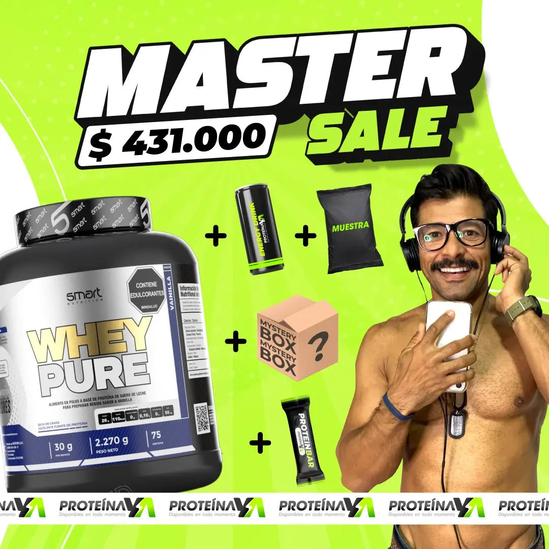 Whey Pure 5 lb + Caja misteriosa + Obsequios