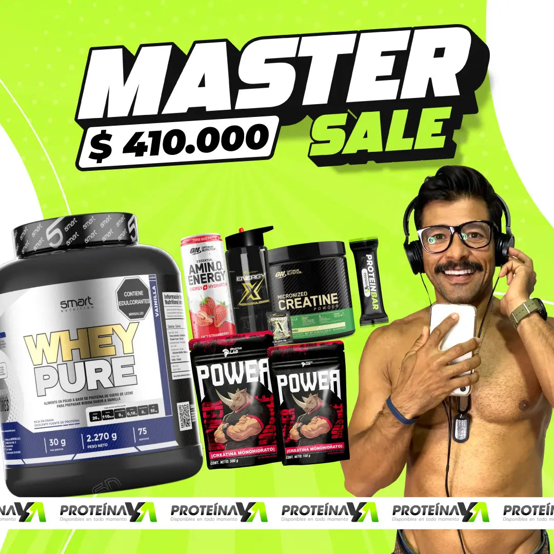 Whey Pure 5 lb + Creatinas 500 y 150 g + Creatine ON 60 Serv + Obsequios