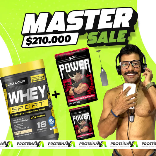 Whey Sport 18 Serv +  Creatina Power 500 y 150 g + Batidor