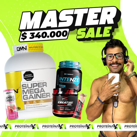 Super Mega Gainer 10 lb + Creatine Iron 500 gr + Intenze 30 serv + Obsequios