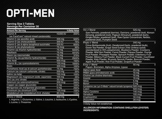 Opti Men Optimum Nutrition - Proteína YA